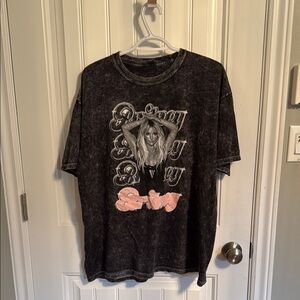 Brittney  Graphic T-Shirt with Pink Lettering